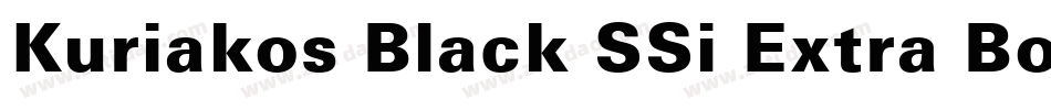 Kuriakos Black SSi Extra Bold Italic字体转换